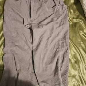 Empyre Women's Light Gray Straight Leg Corduroy Jeans